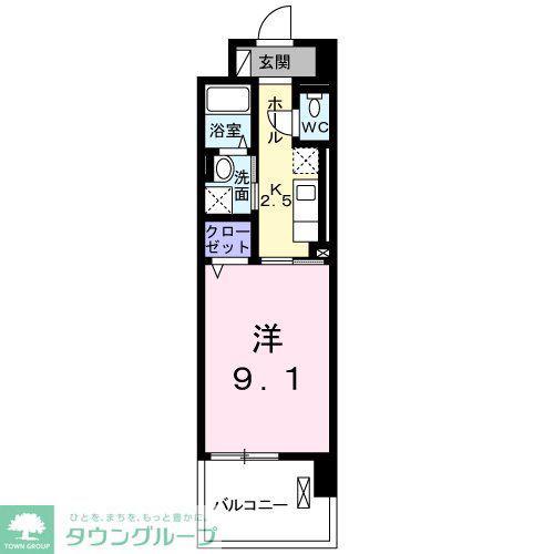 あすなろハウスI(1K/1階)の間取り写真