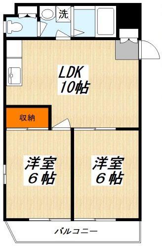 スティングレイ下井草(2LDK/3階)の間取り写真