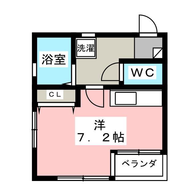 ポインセチア西ヶ崎(ワンルーム/2階)の間取り写真