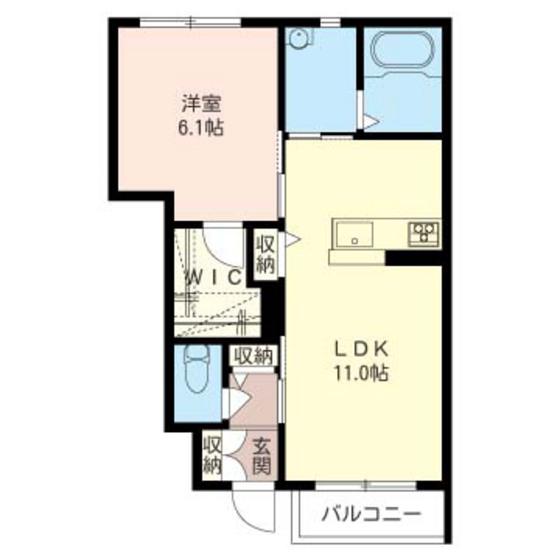 ハピネス II(1LDK/1階)の間取り写真
