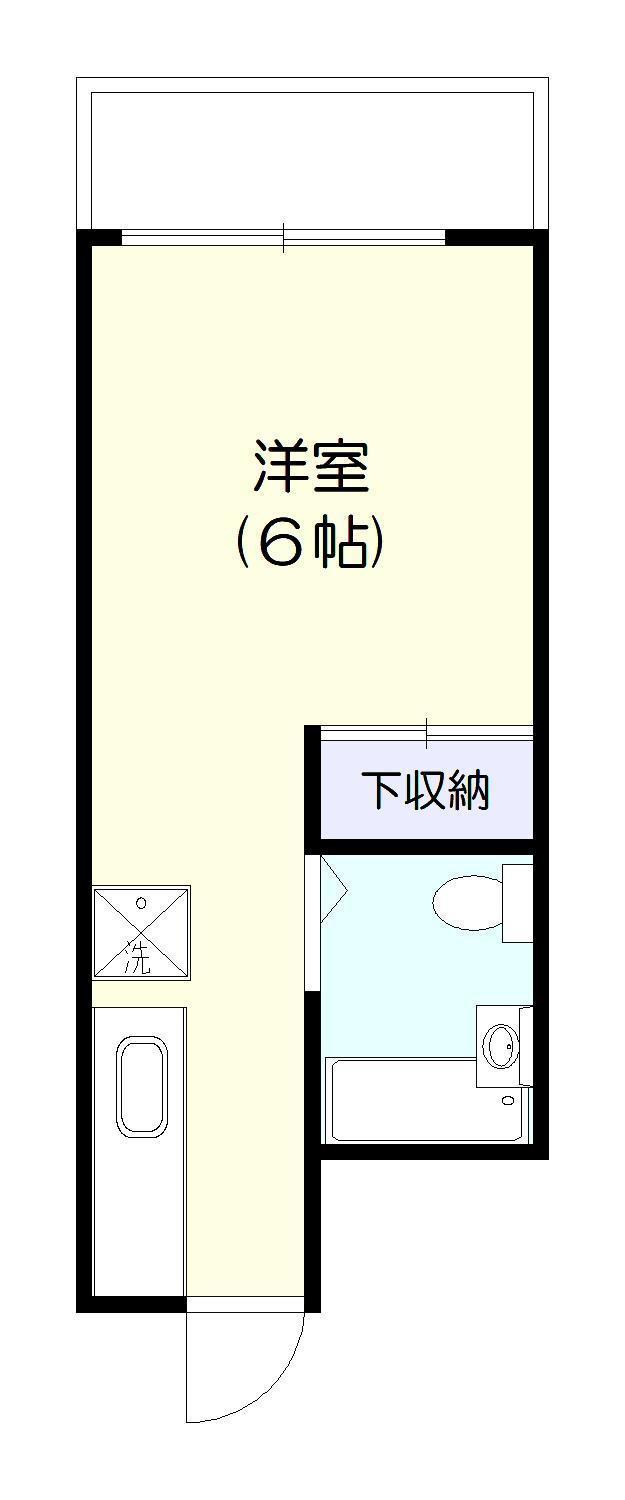 ドリーム常陸大宮(ワンルーム/2階)の間取り写真