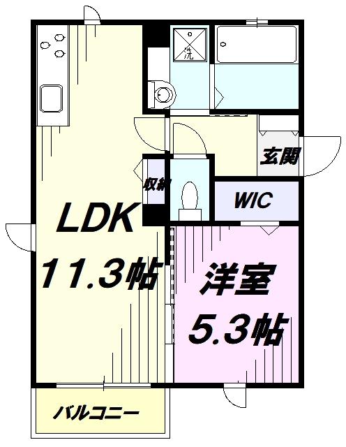 エオニオ(1LDK/3階)の間取り写真