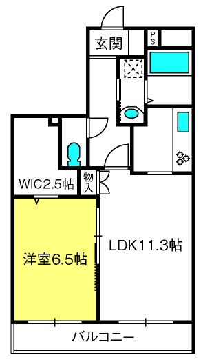 SOLEIL (1LDK/1階)の間取り写真