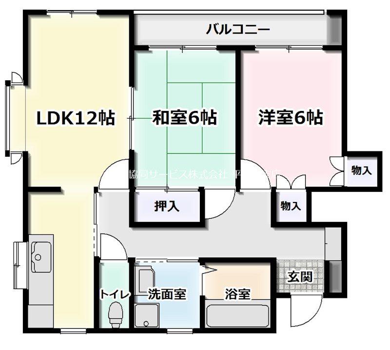 ビューテラス成増(2LDK/1階)の間取り写真