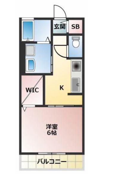 ADELHEIDII(1K/1階)の間取り写真