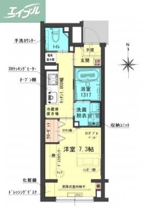 AMISTA幸町(1K/5階)の間取り写真