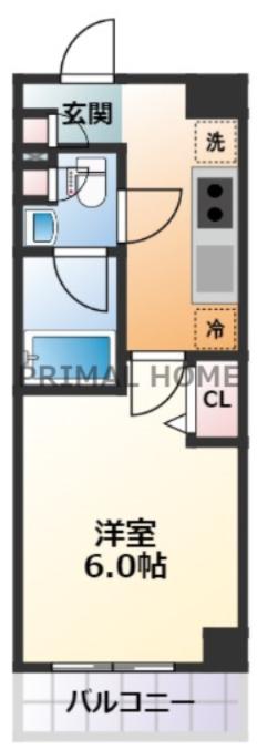 LOG反町STA(1K/5階)の間取り写真