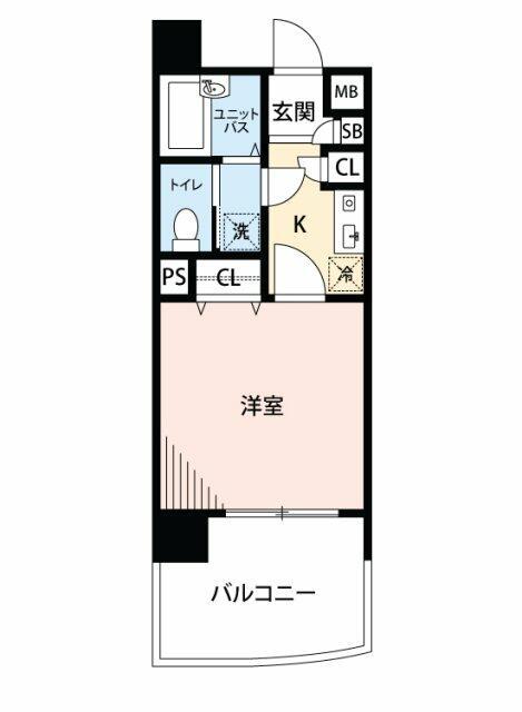 シンシア大森本町(1K/2階)の間取り写真