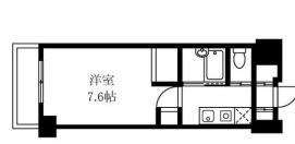 アーツ芝浦(1K/6階)の間取り写真