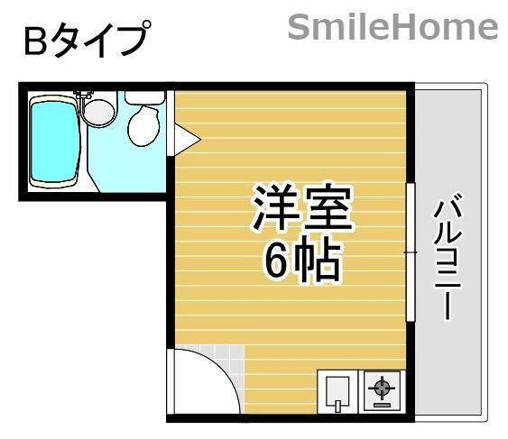 JPアパートメント住吉III(ワンルーム/3階)の間取り写真