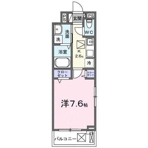 グレイス・M(1K/1階)の間取り写真