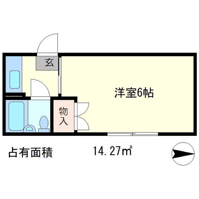 ハイツ山下(1K/3階)の間取り写真
