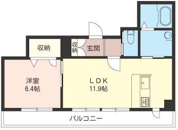 SHAMAISON リアン(1LDK/1階)の間取り写真