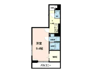 HALE IRVINE(1K/1階)の間取り写真