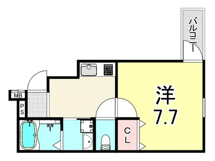 フジパレス尼崎三反田I番館(1K/2階)の間取り写真