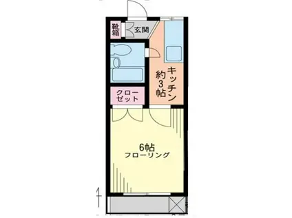 新宿パールコーポ(1K/3階)の間取り写真