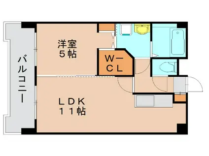 K313FUKUOKA(1LDK/2階)の間取り写真