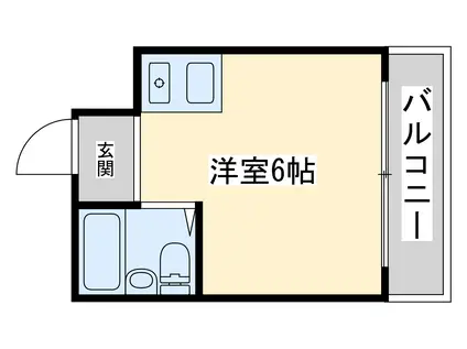 ジオナ柴島1(ワンルーム/1階)の間取り写真