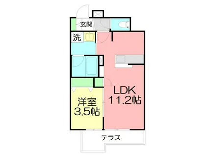 辻堂神台2丁目メゾン(1LDK/1階)の間取り写真