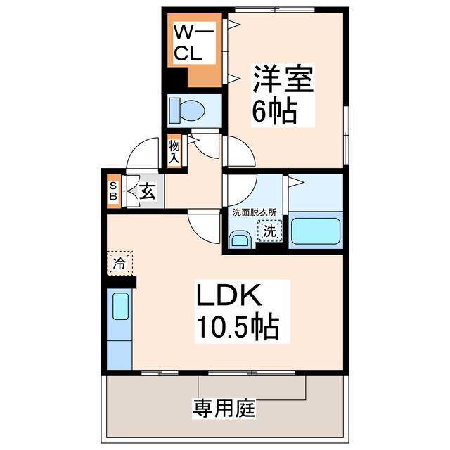 リバティコート(1LDK/1階)の間取り写真