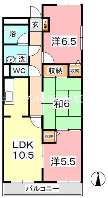 デューク白楽町 I(3LDK/1階)の間取り写真