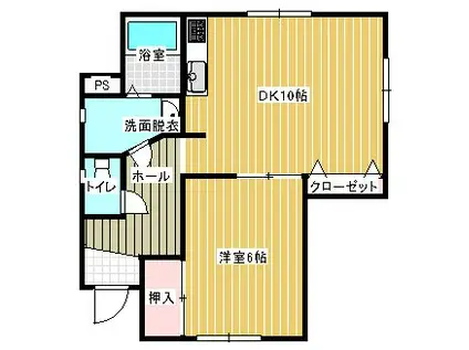 グレース・出雲(1LDK/1階)の間取り写真