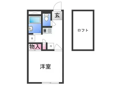 レオパレスクレール(1K/3階)の間取り写真
