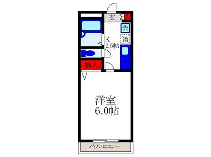 メゾンリブレ(1K/1階)の間取り写真