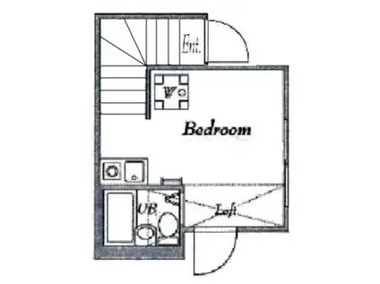 アルファ赤羽岩淵(ワンルーム/2階)の間取り写真