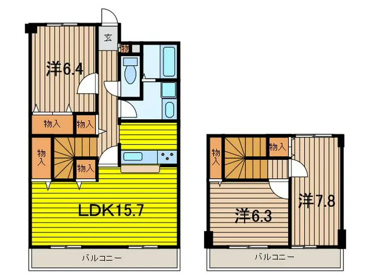 グラース 6階階 間取り