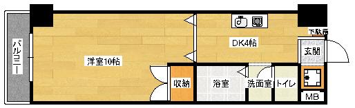 サンシャイン(1DK/1階)の間取り写真