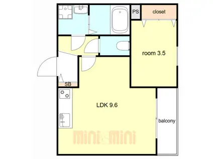 ジーメゾン明石魚住ウエスト(1LDK/2階)の間取り写真