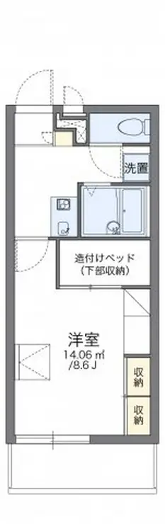 レオパレスメイプルヒルズ 1階階 間取り