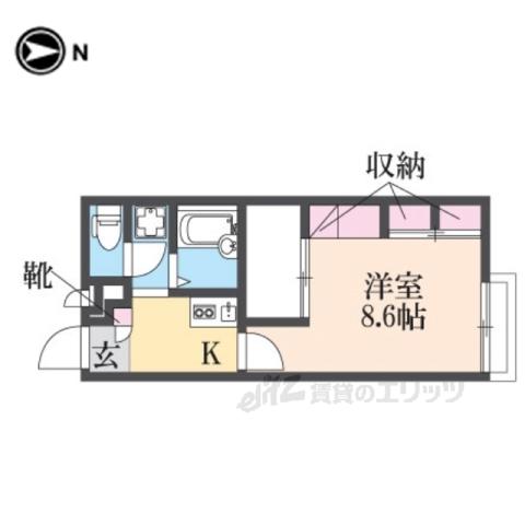 レオパレス辻九第三(1K/2階)の間取り写真