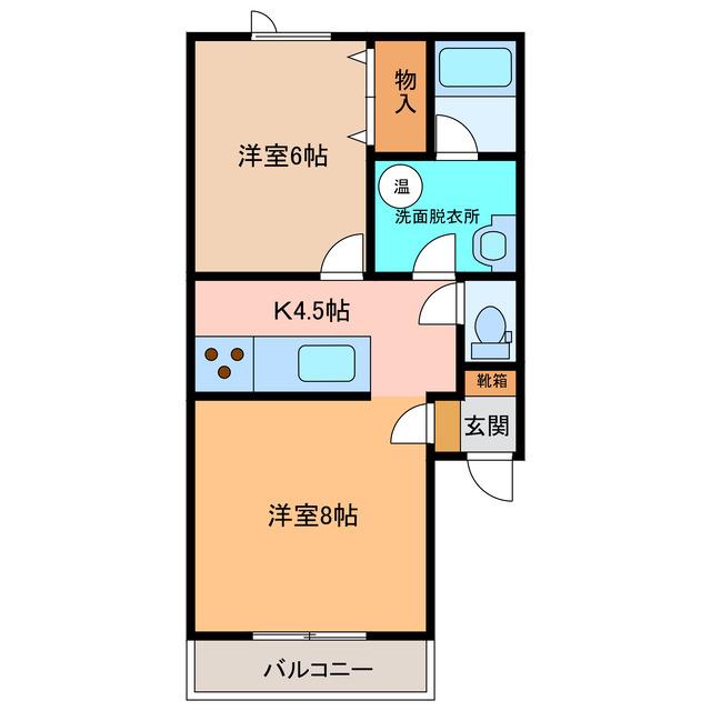 SHINKA26(1LDK/2階)の間取り写真