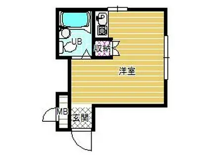 F・COURT(ワンルーム/1階)の間取り写真