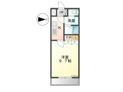 シェルグランデ(1K/1階)の間取り写真