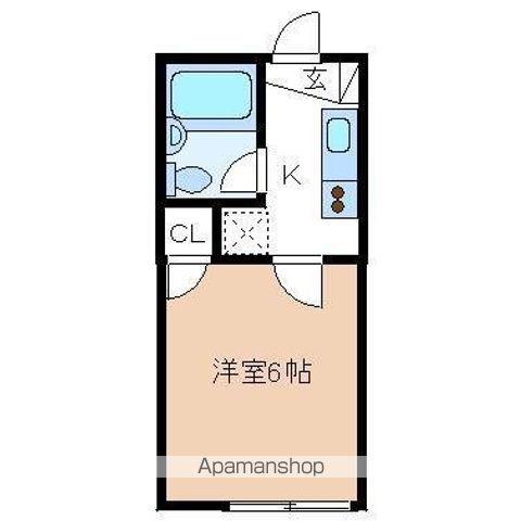 アリス岩沼第二A棟(1K/1階)の間取り写真