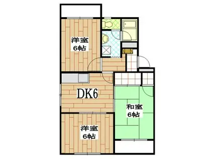 アクリティブI(3DK/3階)の間取り写真