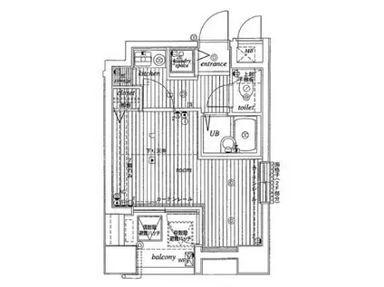 サンテミリオン三田(1K/8階)の間取り写真