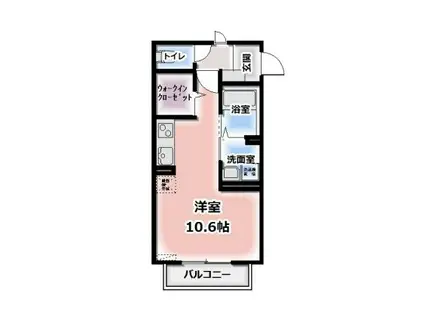 ラ・ルーチェ(ワンルーム/1階)の間取り写真