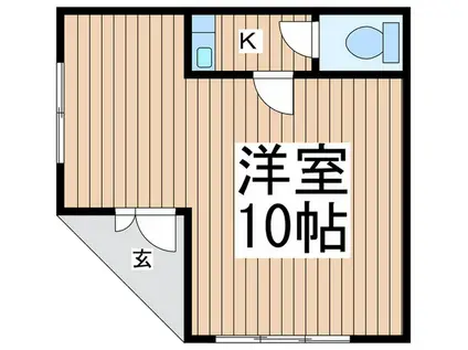 ベルシンフォニ-(1K/1階)の間取り写真