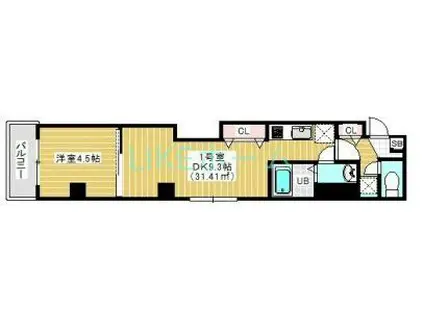 シャルム・ドゥ・プランドールII(1K/2階)の間取り写真