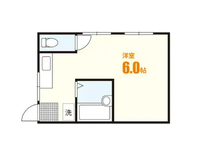 下林アパート(ワンルーム/2階)の間取り写真