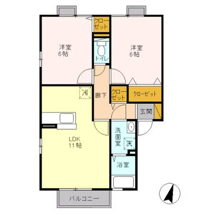 パルティール II 2階階 間取り