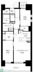 アーバンパーク谷在家(2LDK/15階)の間取り写真