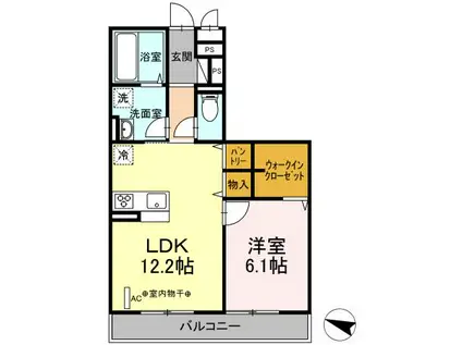 CIRLINE(1LDK/3階)の間取り写真