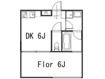 EXTROIS(1DK/3階)の間取り写真