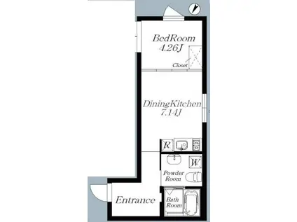 ALERO千石(1DK/4階)の間取り写真