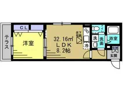 VILLAGE LUMINOUS(1LDK/2階)の間取り写真